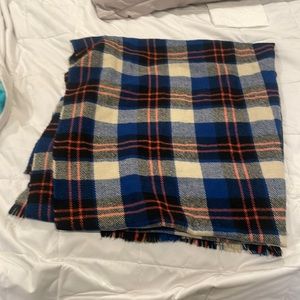Blue plaid scarf